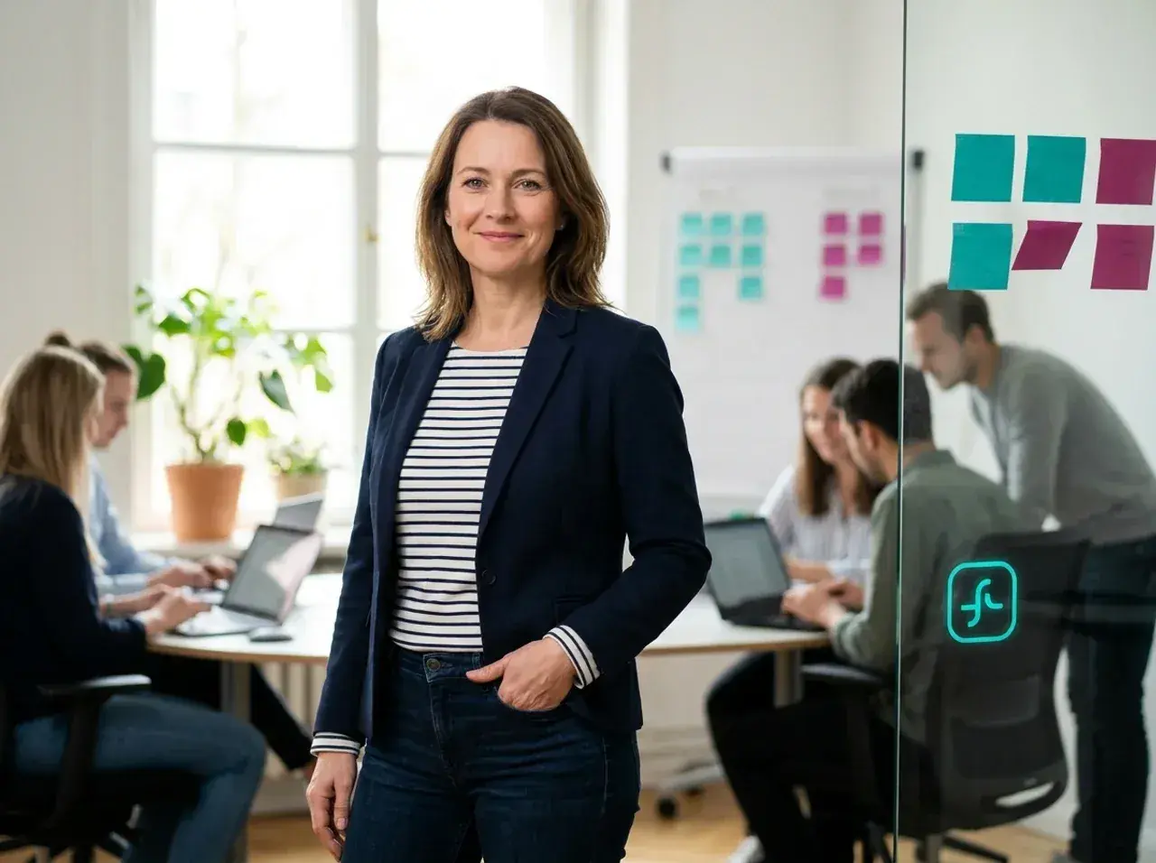 Eine souveräne Unternehmerin, branchenübergreifend